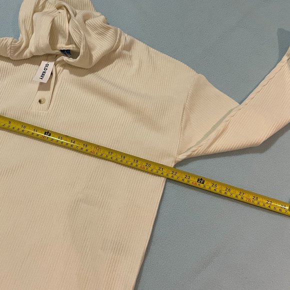 Sz S Oversized Tunic Hoodie (Rib-knit) - Picture 7 of 8